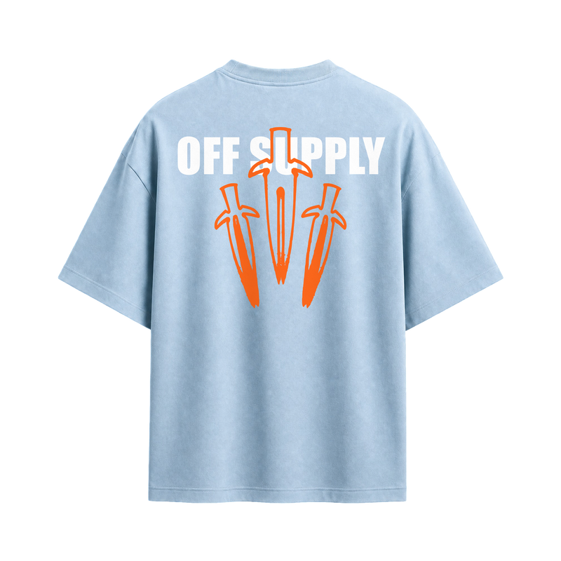 Off supply Orange Dagger light blue t-shirt