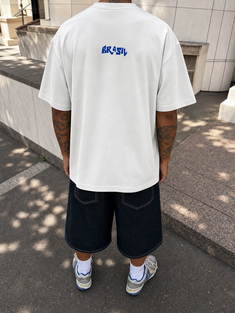 Off Supply Brazil Heritage White T-Shirt