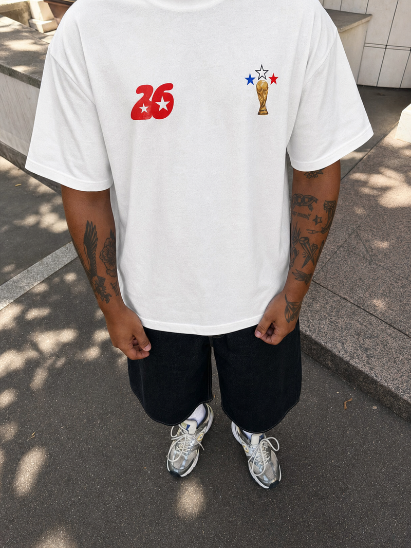 Off Supply France Block White T-Shirt
