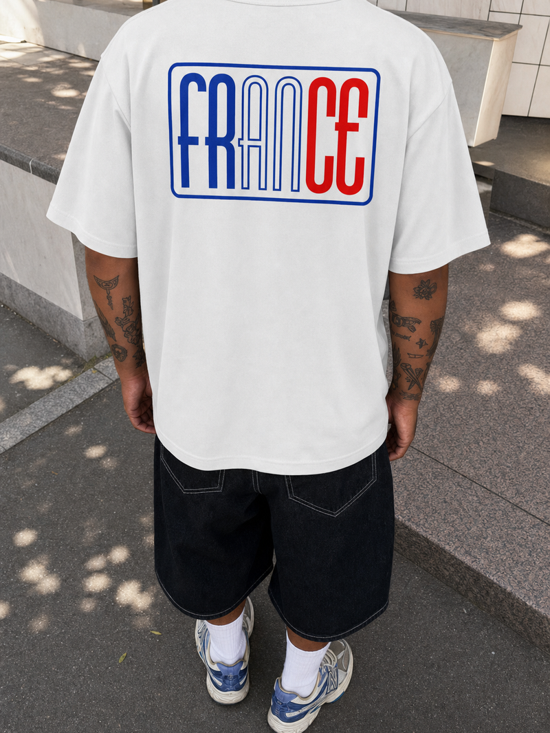 Off Supply France Block White T-Shirt