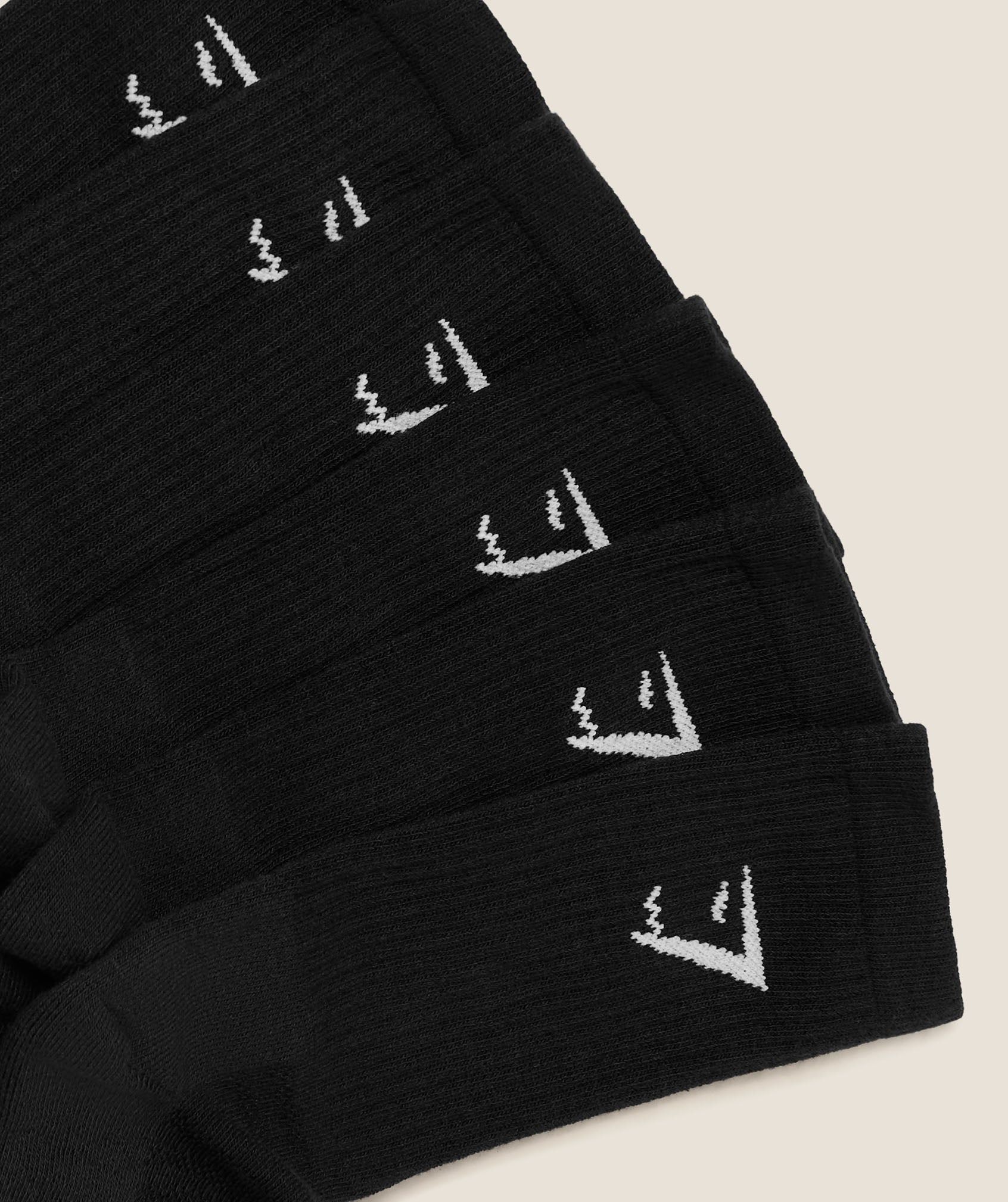 Gymshark Crew Socks 6Pk Gs Black