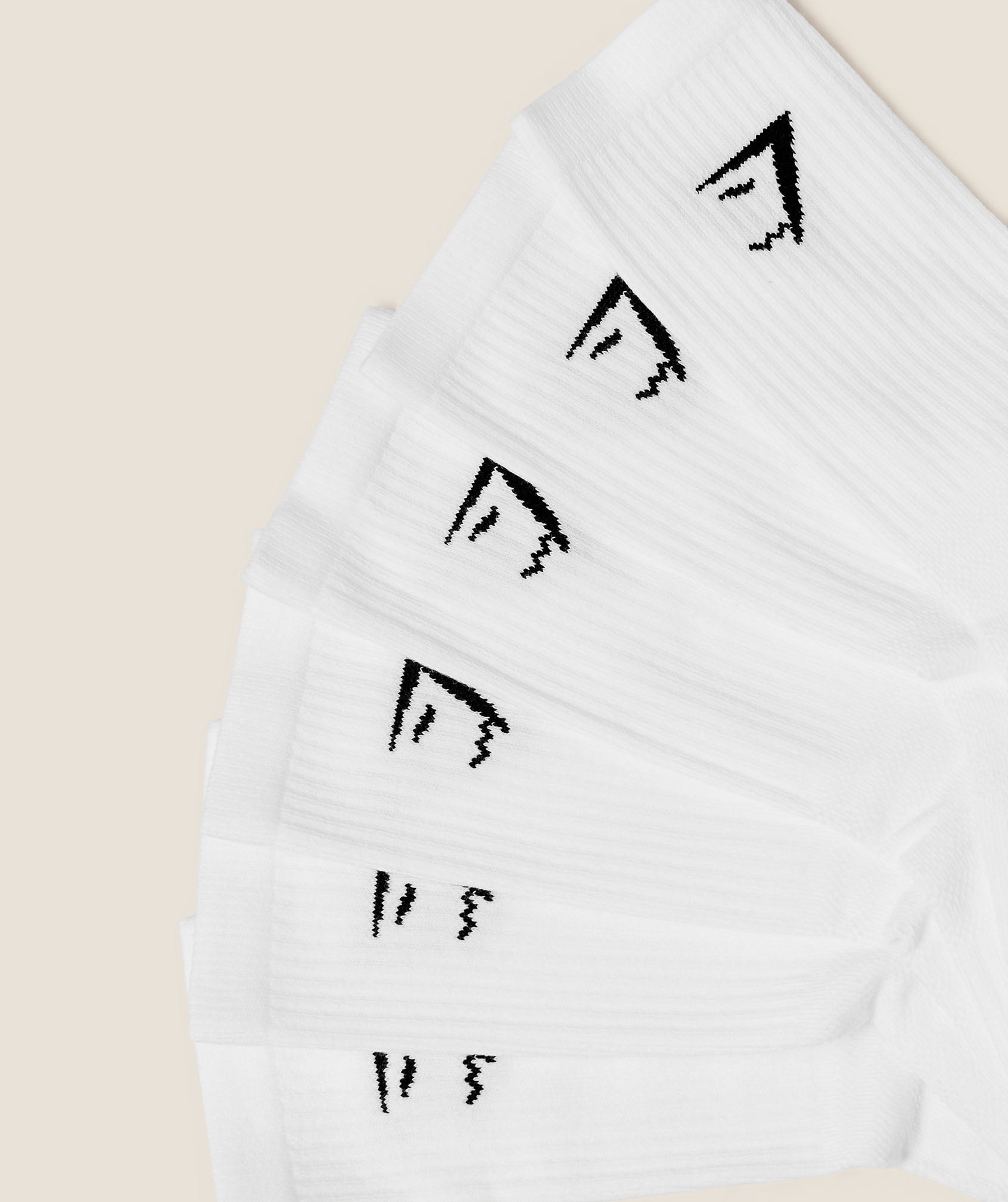Gymshark Crew Socks 6Pk Gs White