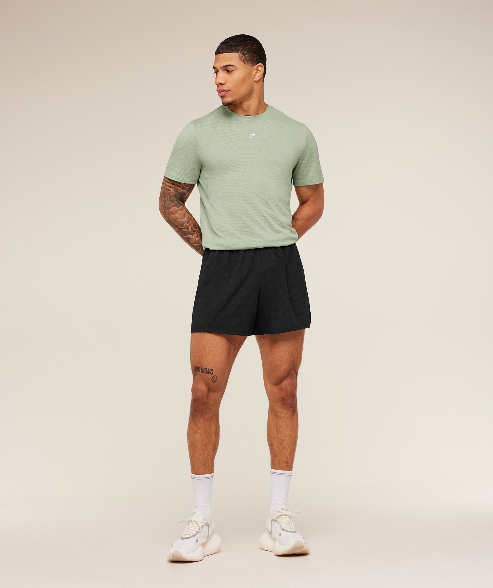 Gymshark Running T-Shirt Gs Haze Green
