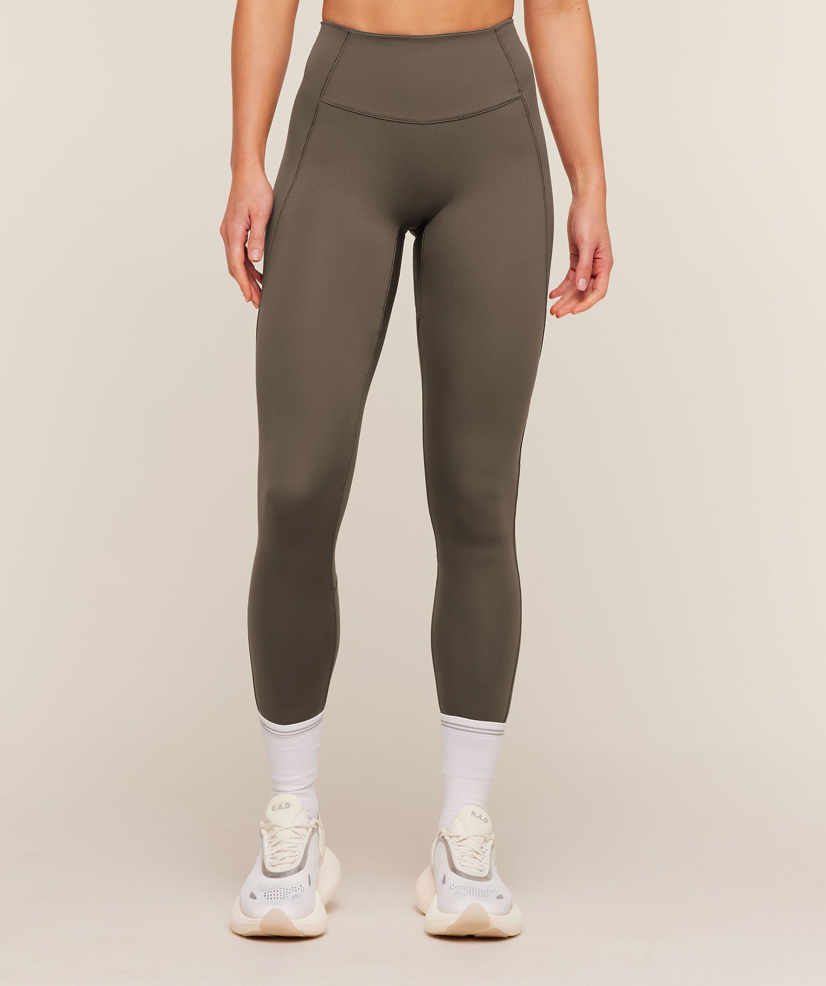 Women's Gymshark Running Elite Leggings Camo Brown