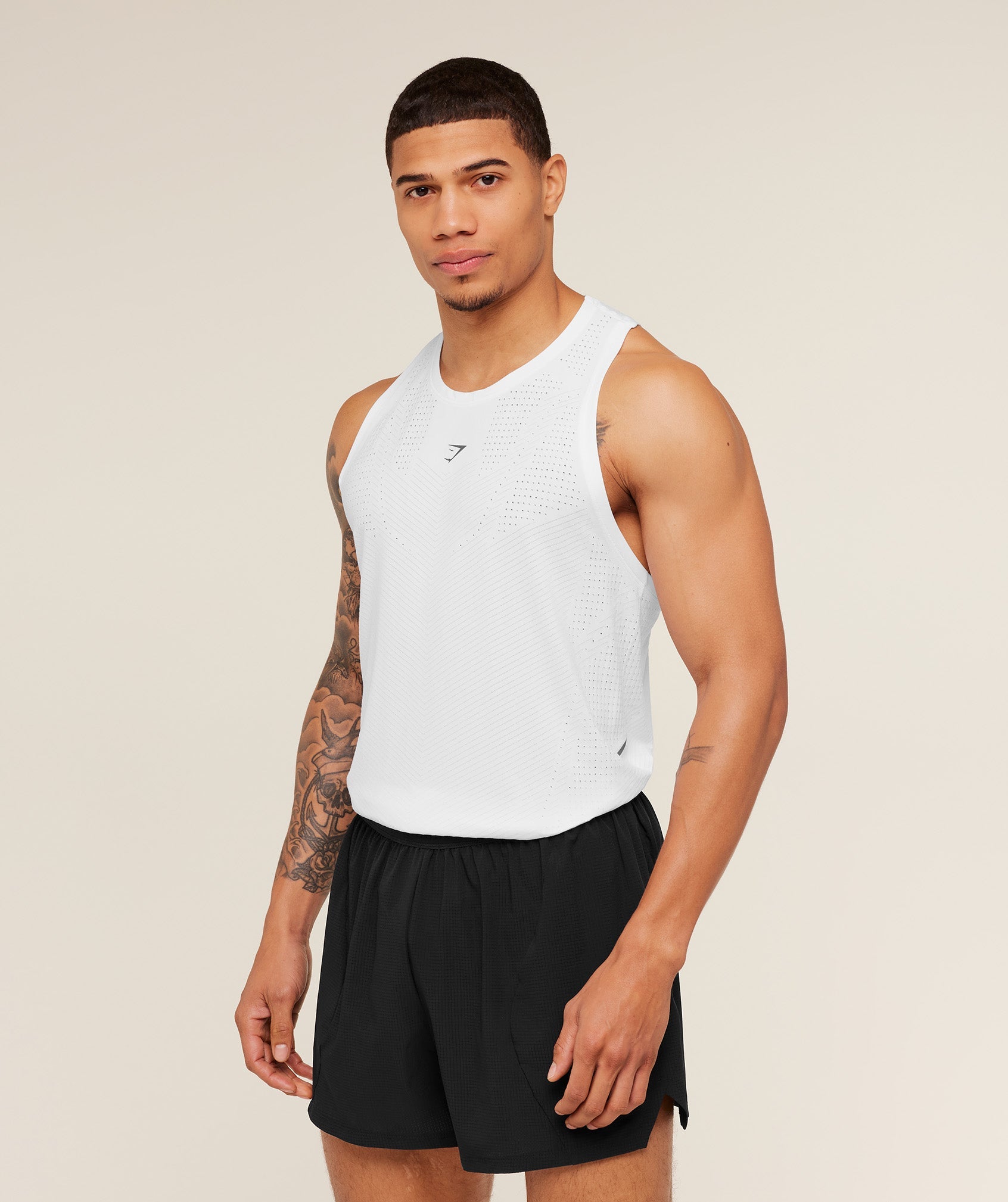 Gymshark Seamless Running Tank Gs White