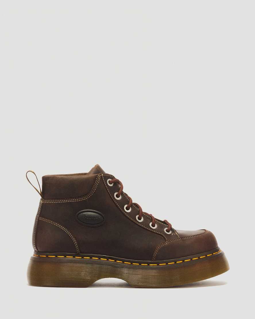 Buzz 6 Eye Crazy Horse Leather Lace Up Boots