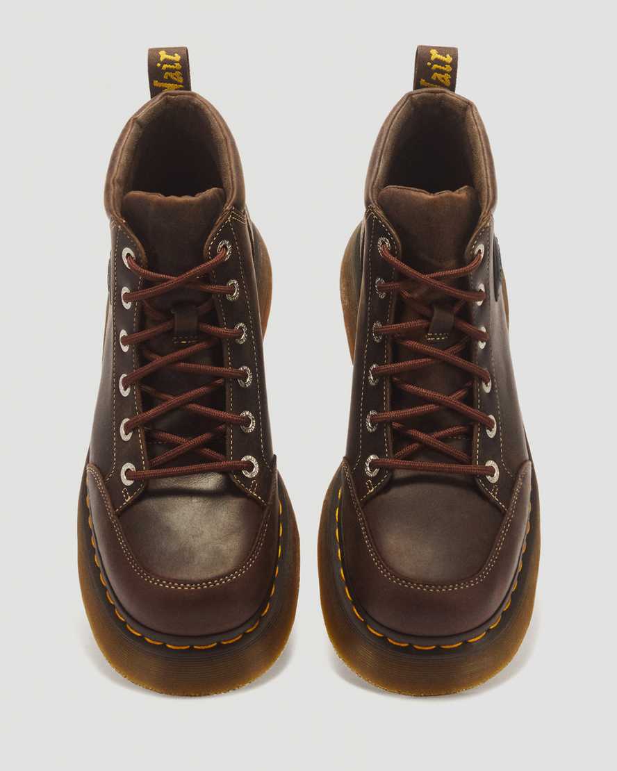 Buzz 6 Eye Crazy Horse Leather Lace Up Boots