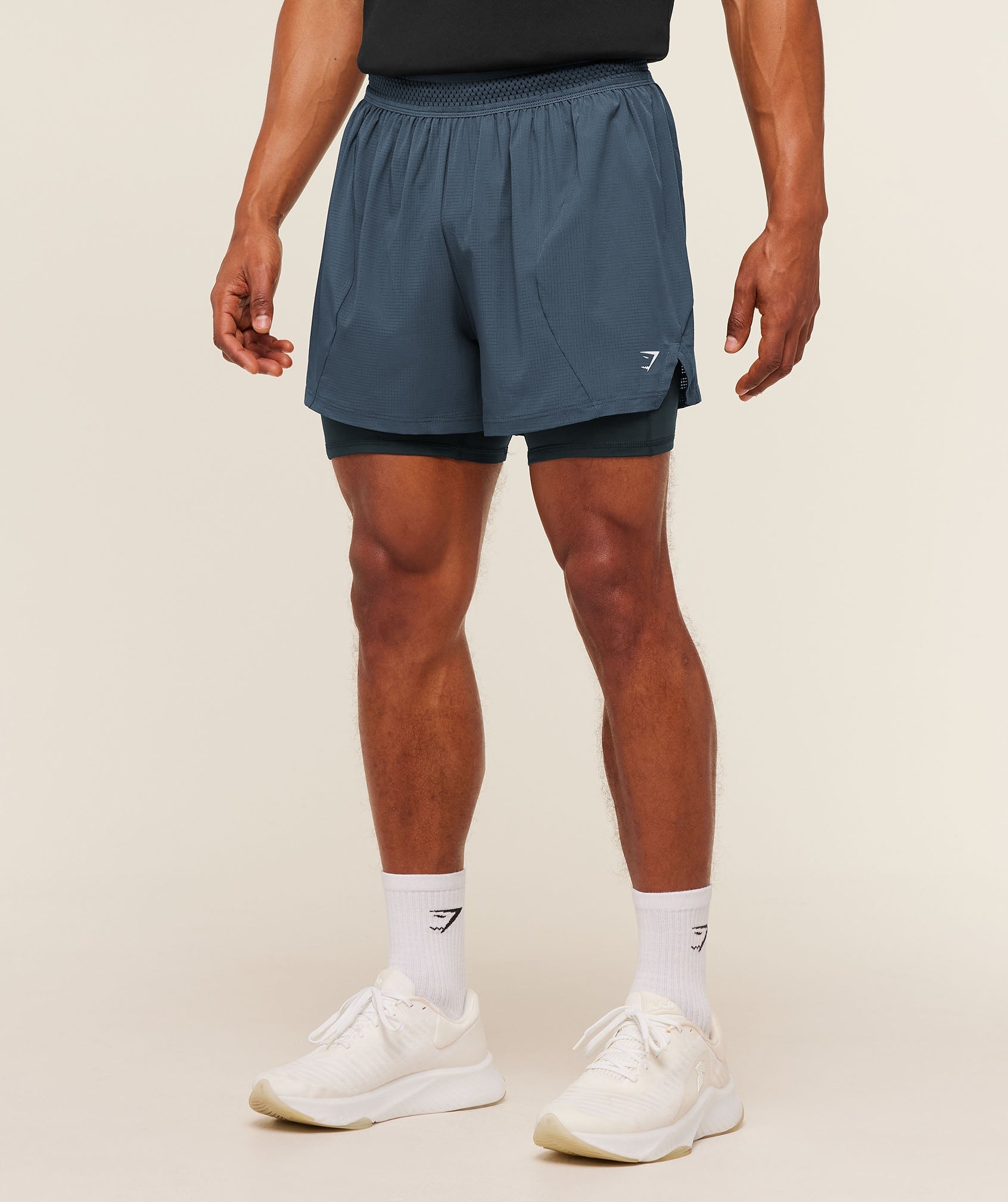 Gymshark Running 4" 2In1 Shorts Gs Stealth Blue