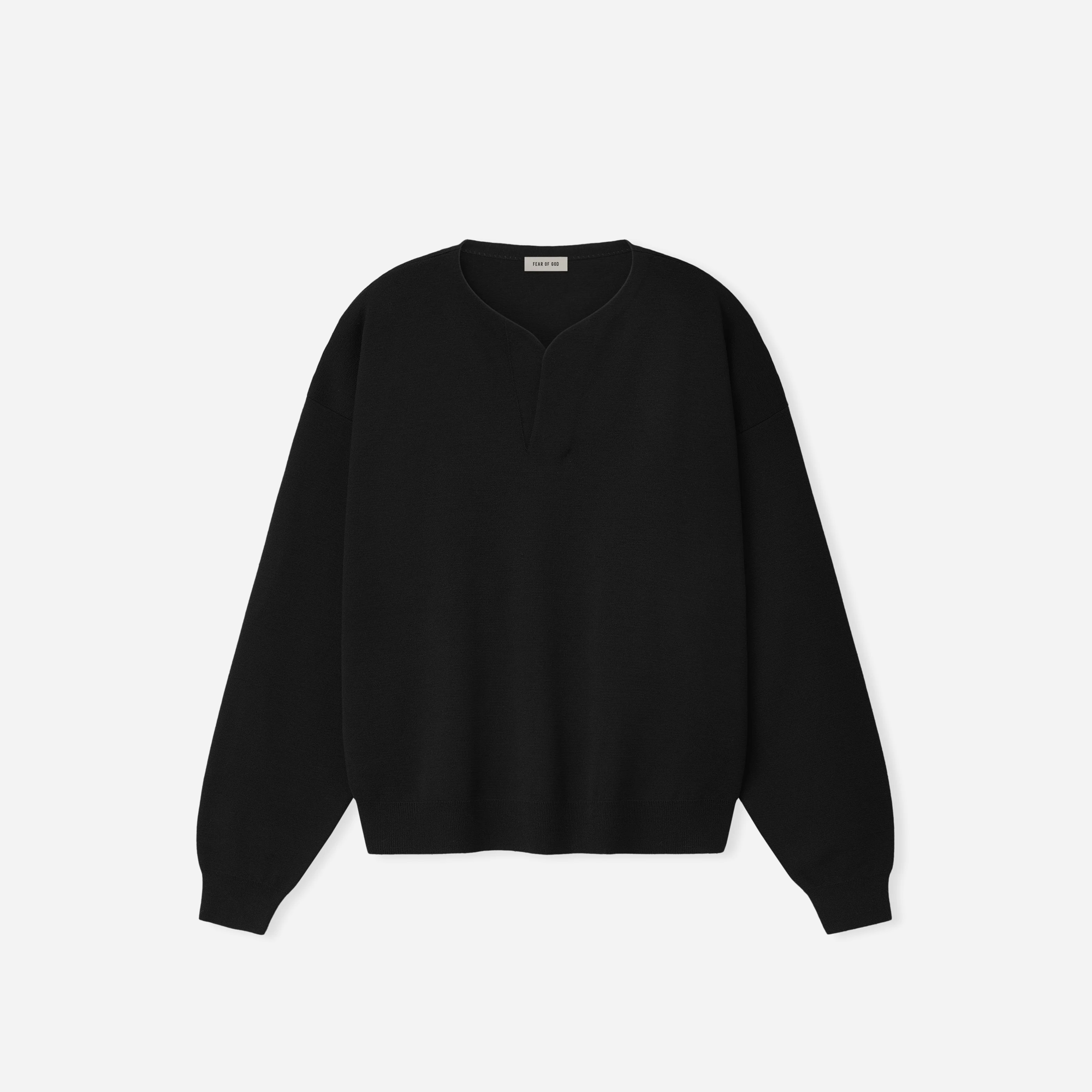 Fear Of God Merino Milano Knit Henley Sweater Black