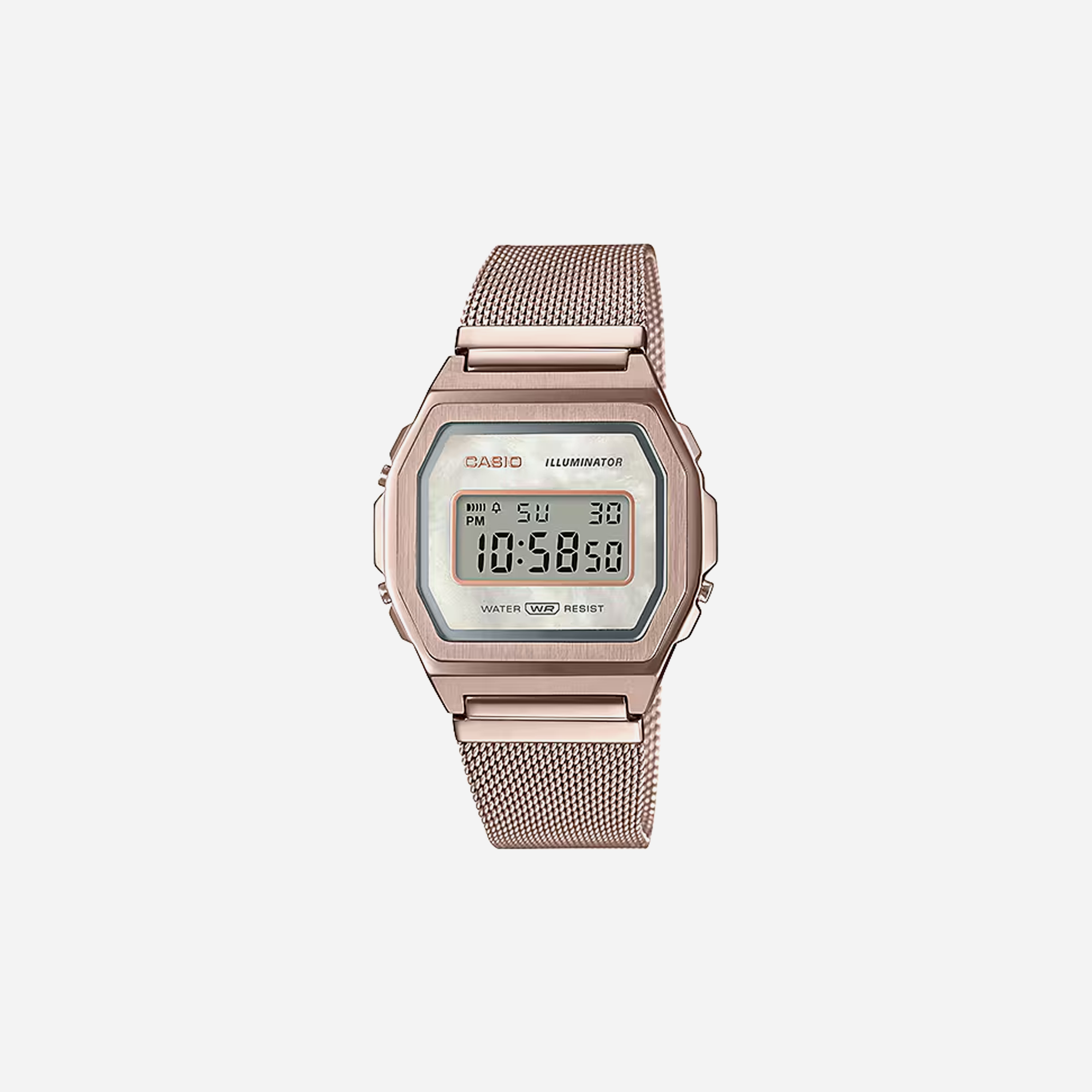 Casio Vintage A1000MCG-9EF Quartz Rose Gold Dial Digital Stainless Steel Watch