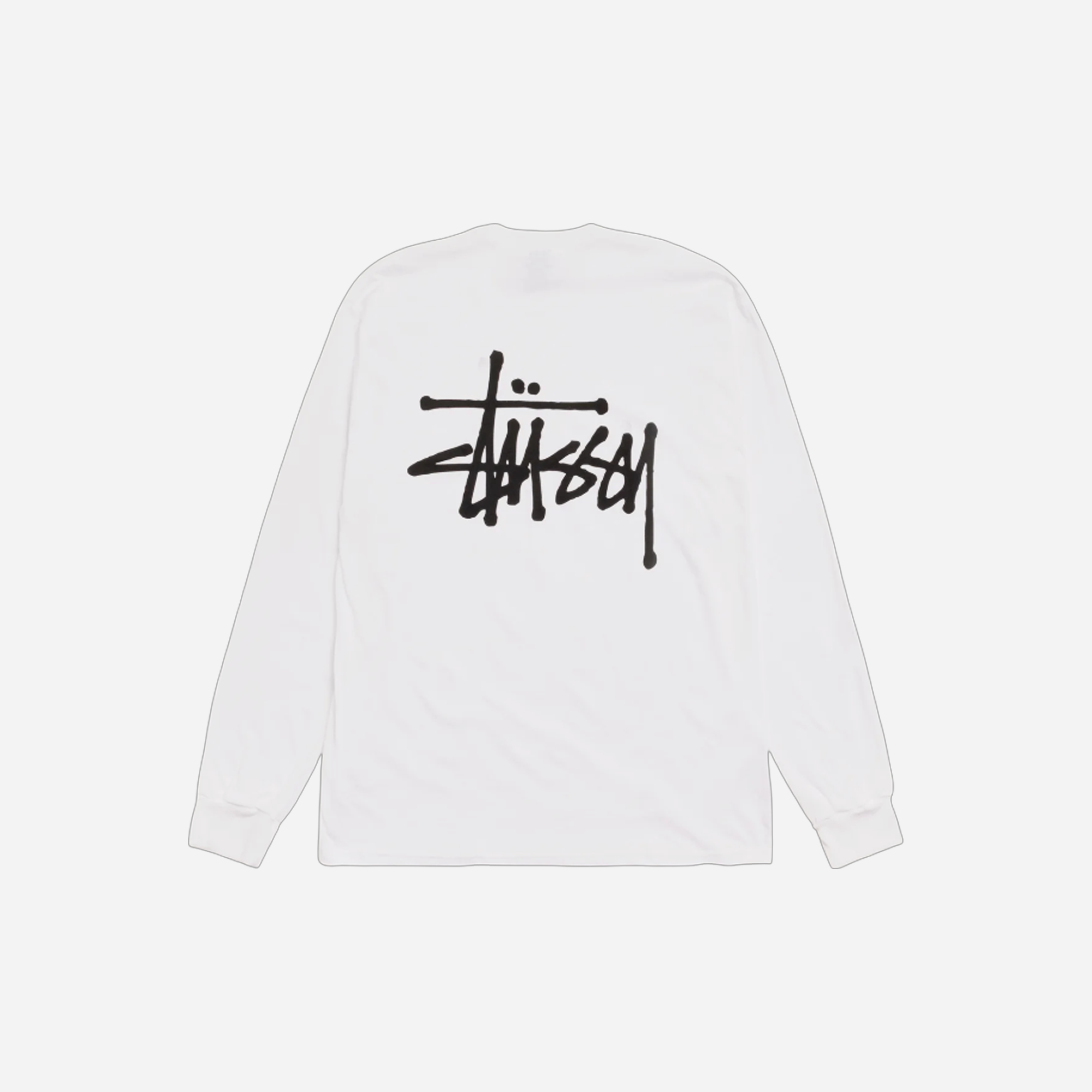 Stussy Basic Long Sleeve Tee White