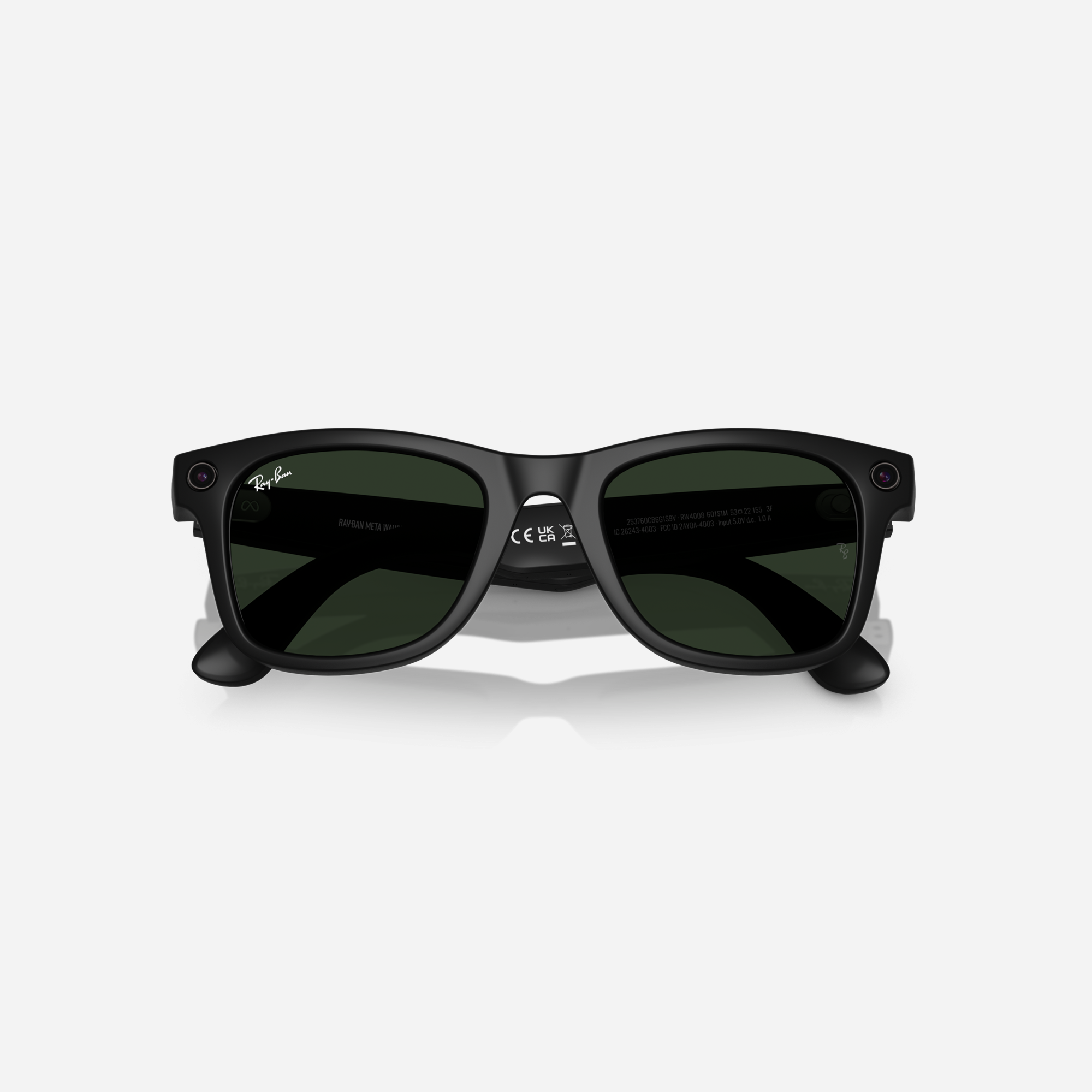 Ray-Ban Meta Wayfarer Large Matte Black Clear-Graphite Green Transition Lens Gen 1