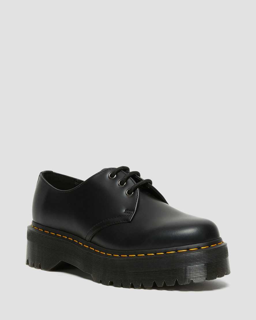 1461 Smooth Leather Platform Shoes — Black