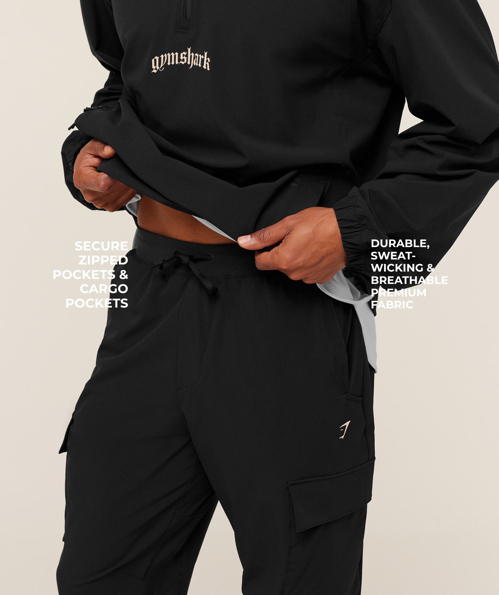 Gymshark Tactical Joggers - Black