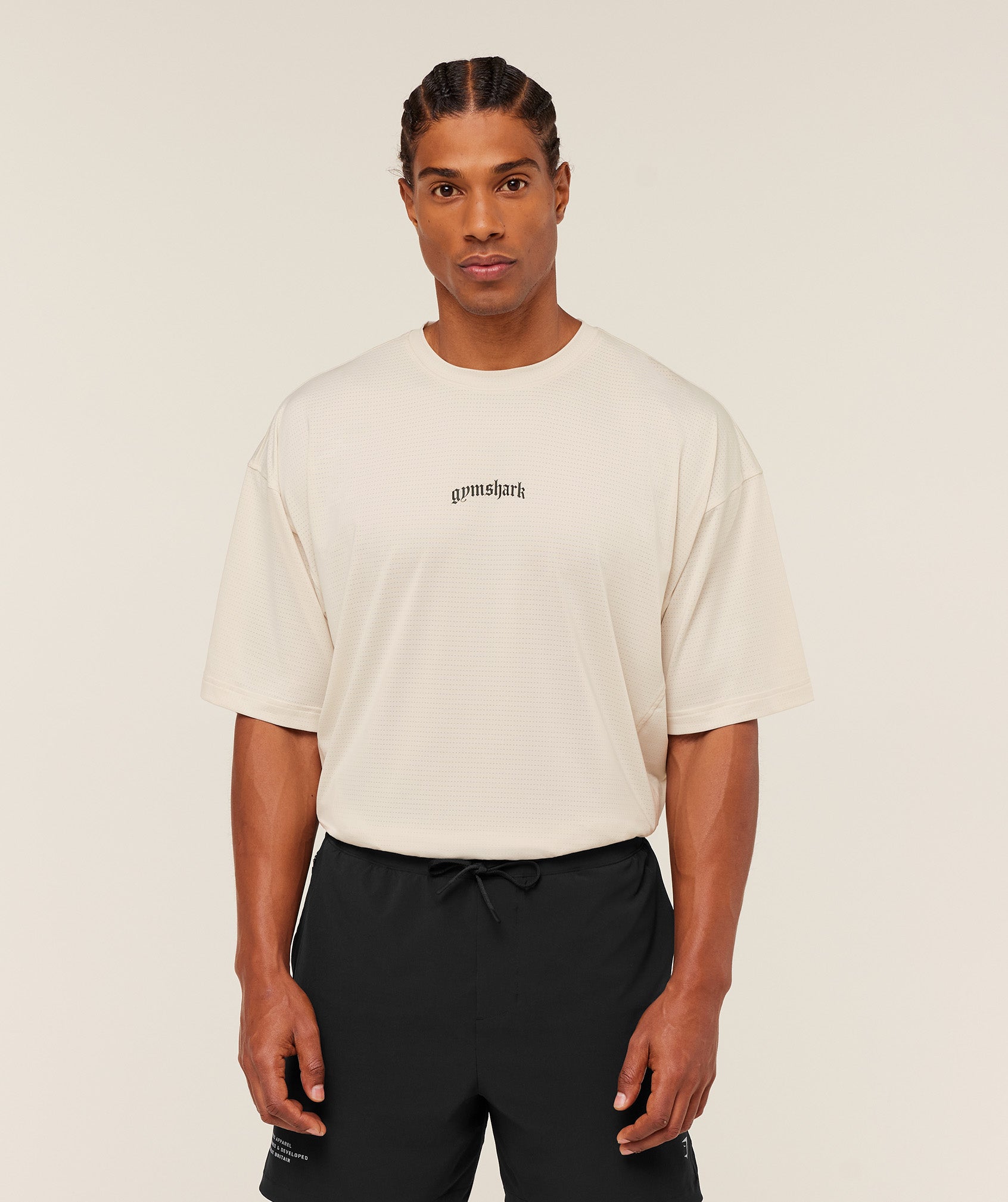 Gymshark Tactical Oversized T-Shirt - Oat White