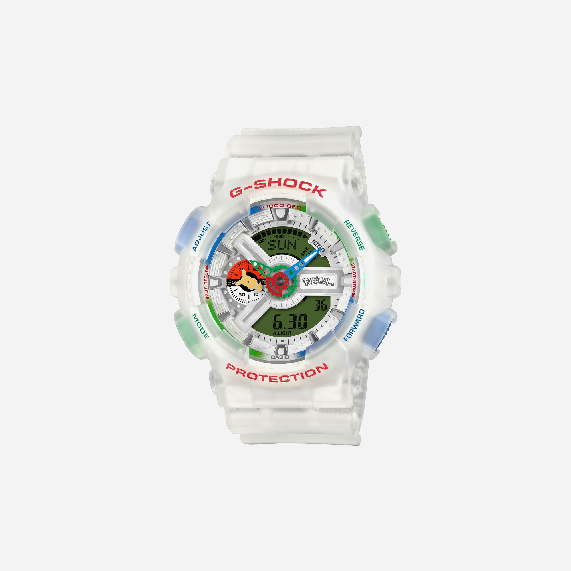 Casio G-Shock GA-110PKM-7A 30 Years of Pokemon Limited Edition White Dial Resin Strap Watch