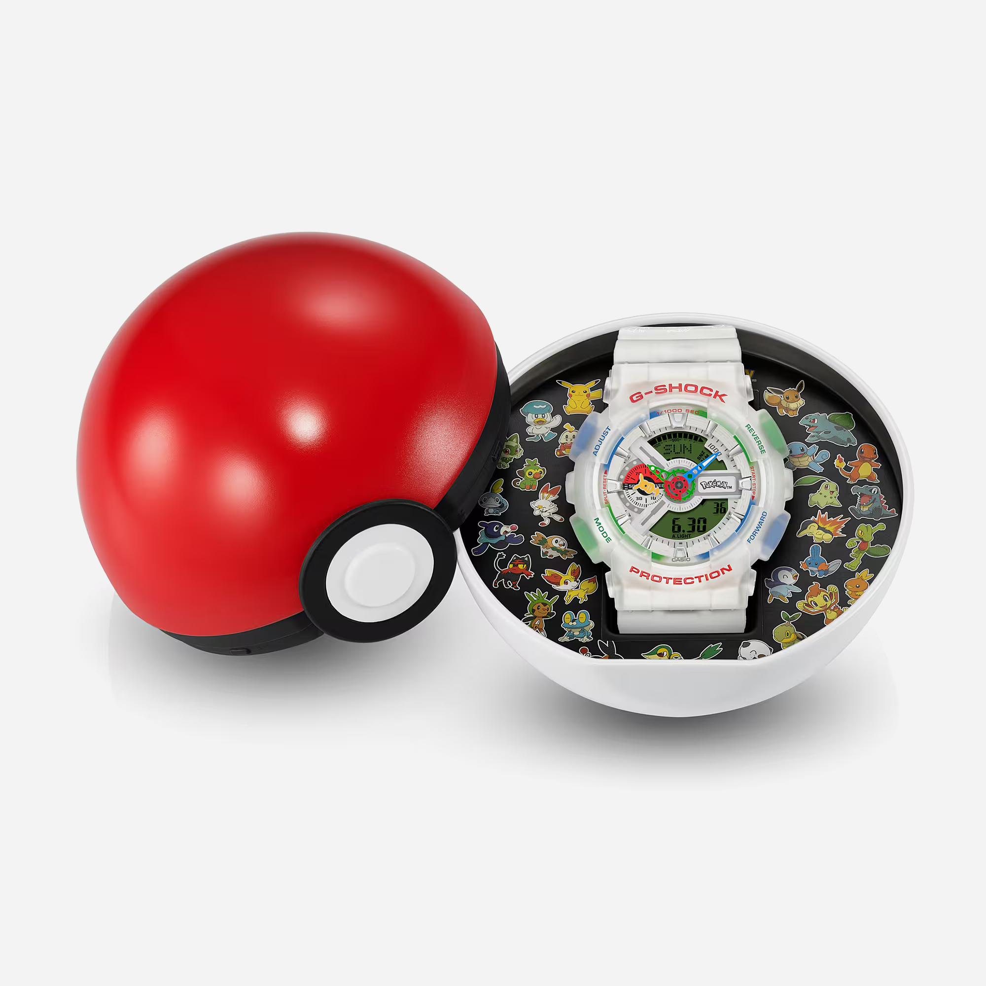 Casio G-Shock GA-110PKM-7A 30 Years of Pokemon Limited Edition White Dial Resin Strap Watch