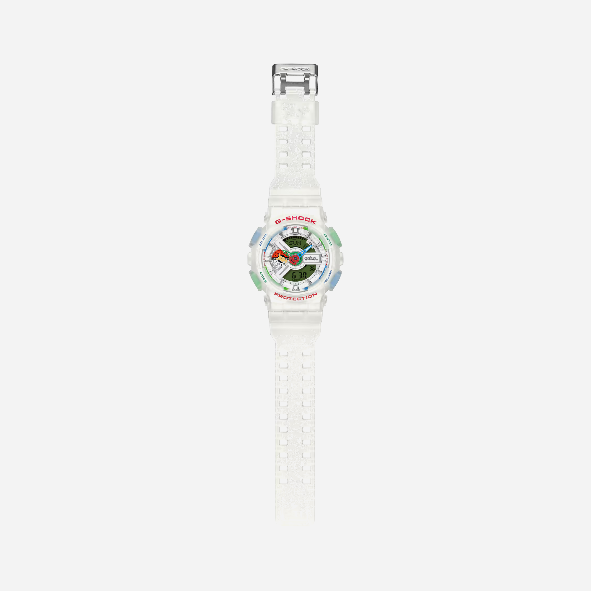 Casio G-Shock GA-110PKM-7A 30 Years of Pokemon Limited Edition White Dial Resin Strap Watch