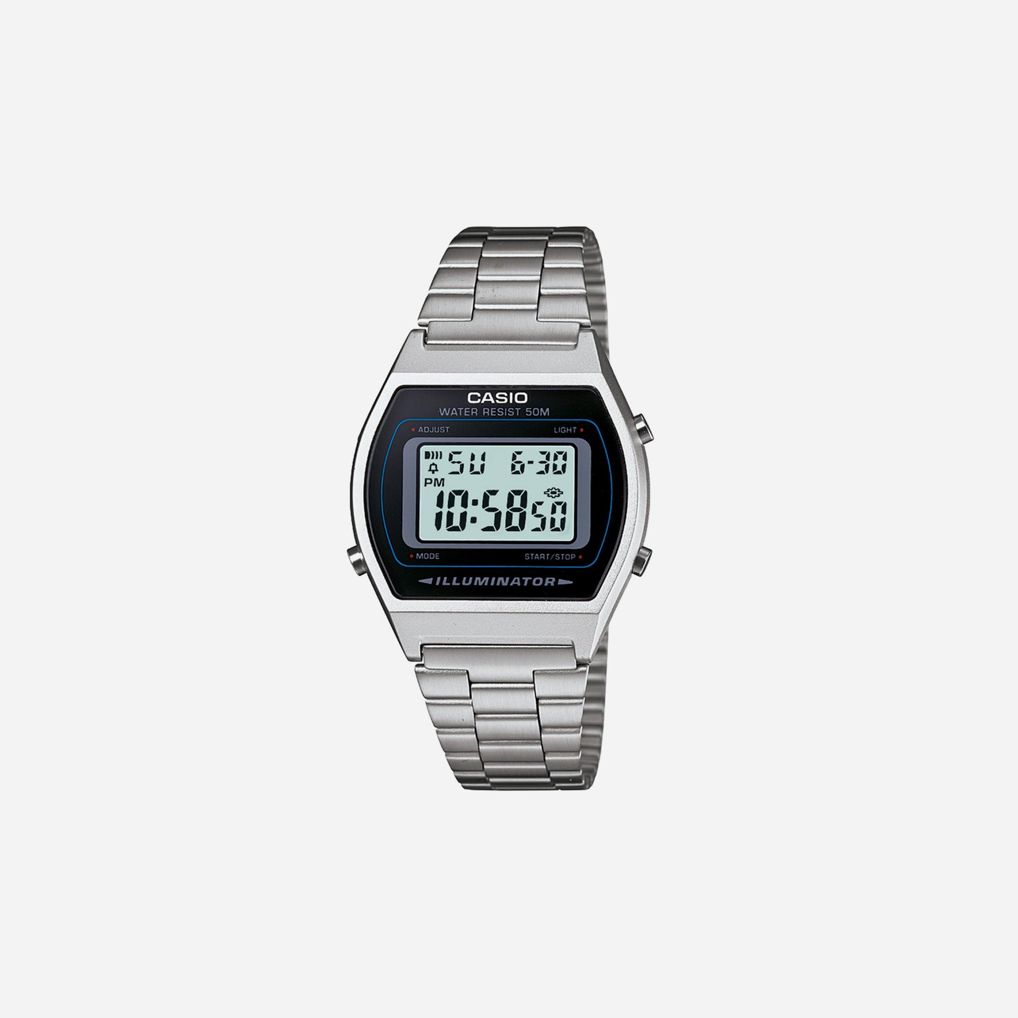 Casio Vintage B640WD-1AVDF Quartz Black Dial Digital Stainless Steel Watch