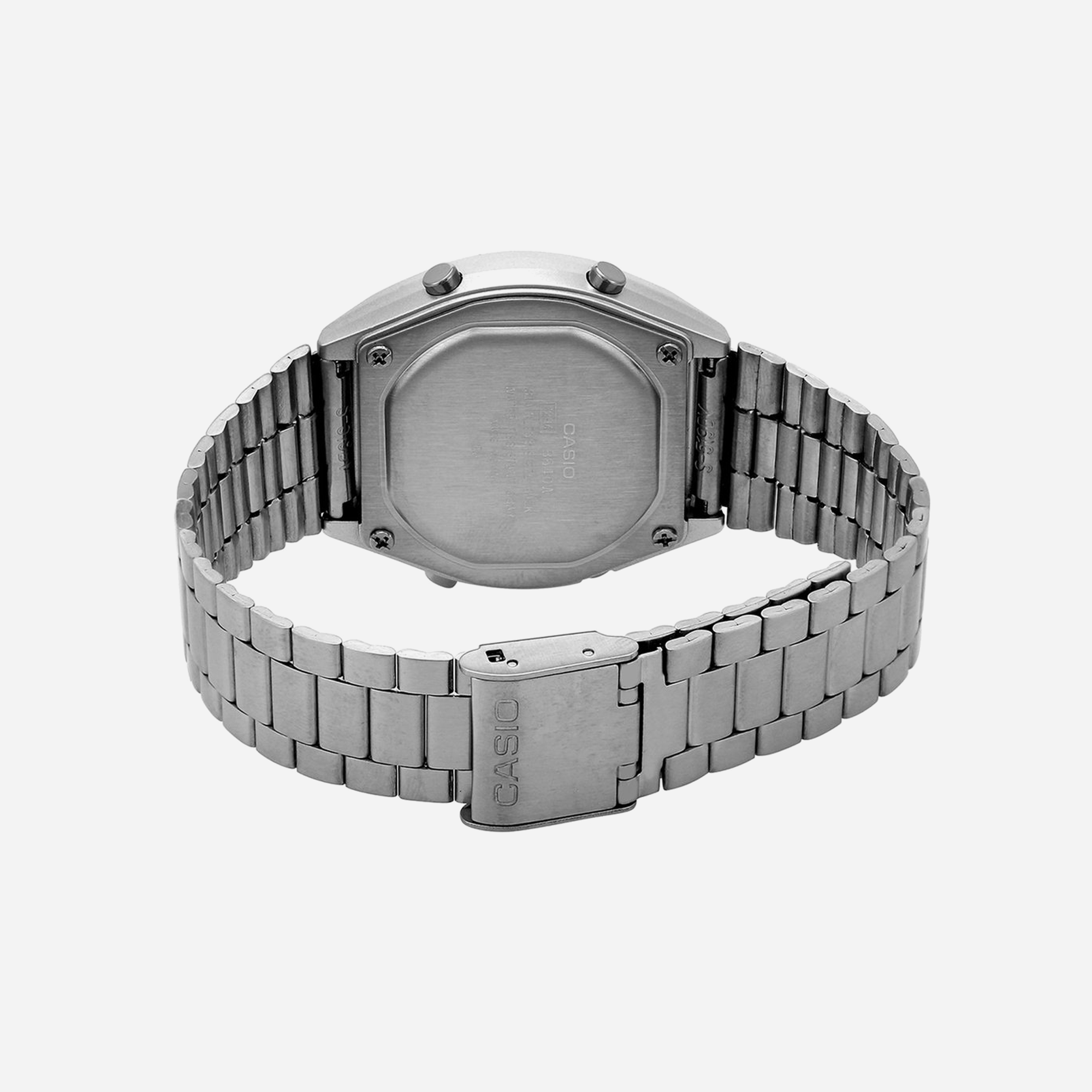 Casio Vintage B640WD-1AVDF Quartz Black Dial Digital Stainless Steel Watch