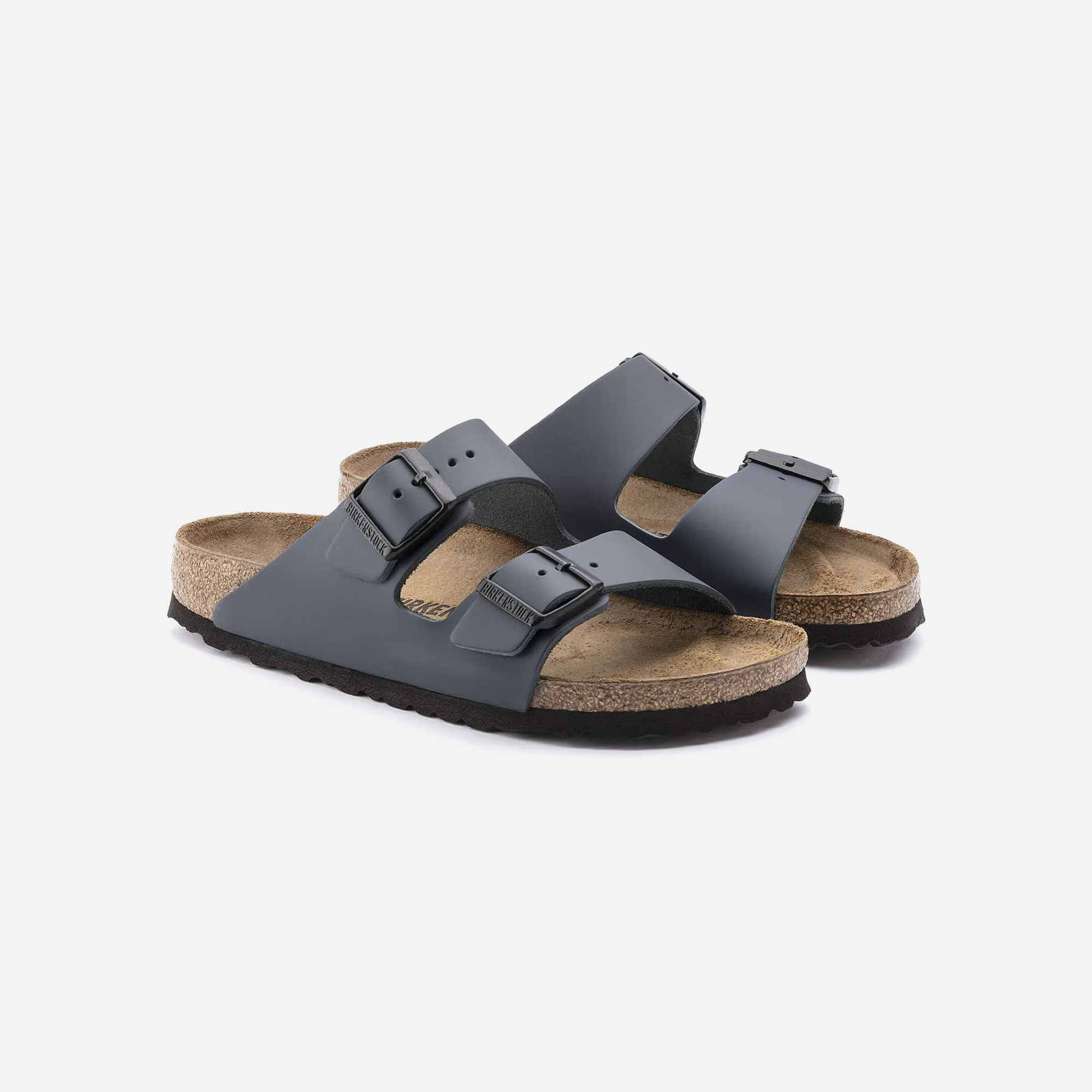 Birkenstock Arizona Natural Leather Blue Regular Fit