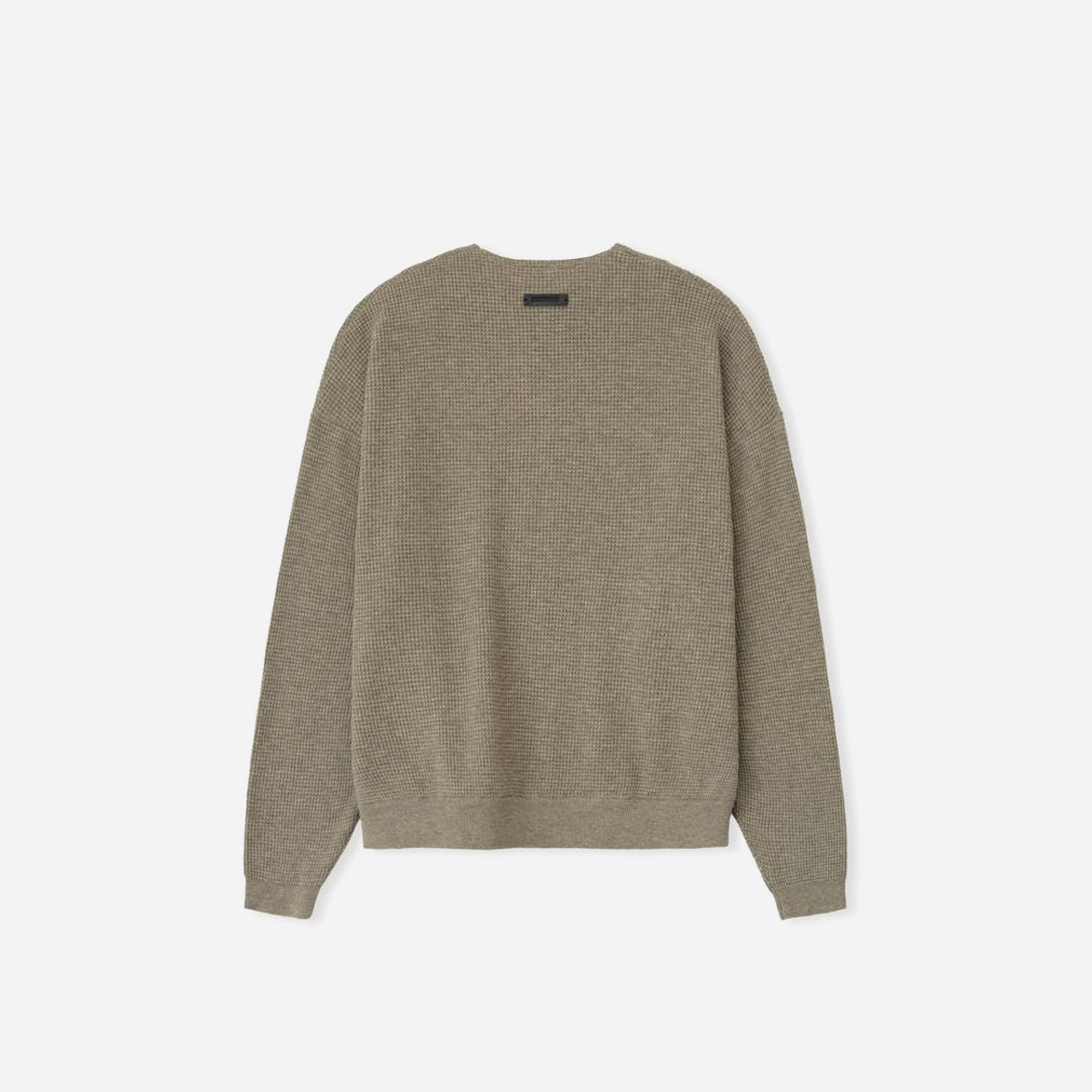 Fear Of God Essentials Waffle Crewneck 90s Sweater Hometown Heather