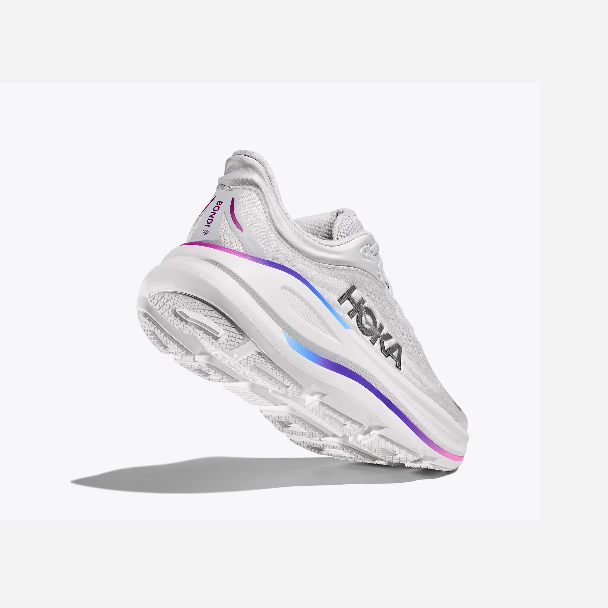 Hoka Bondi 9 Cosmic Grey White Regular WMNS