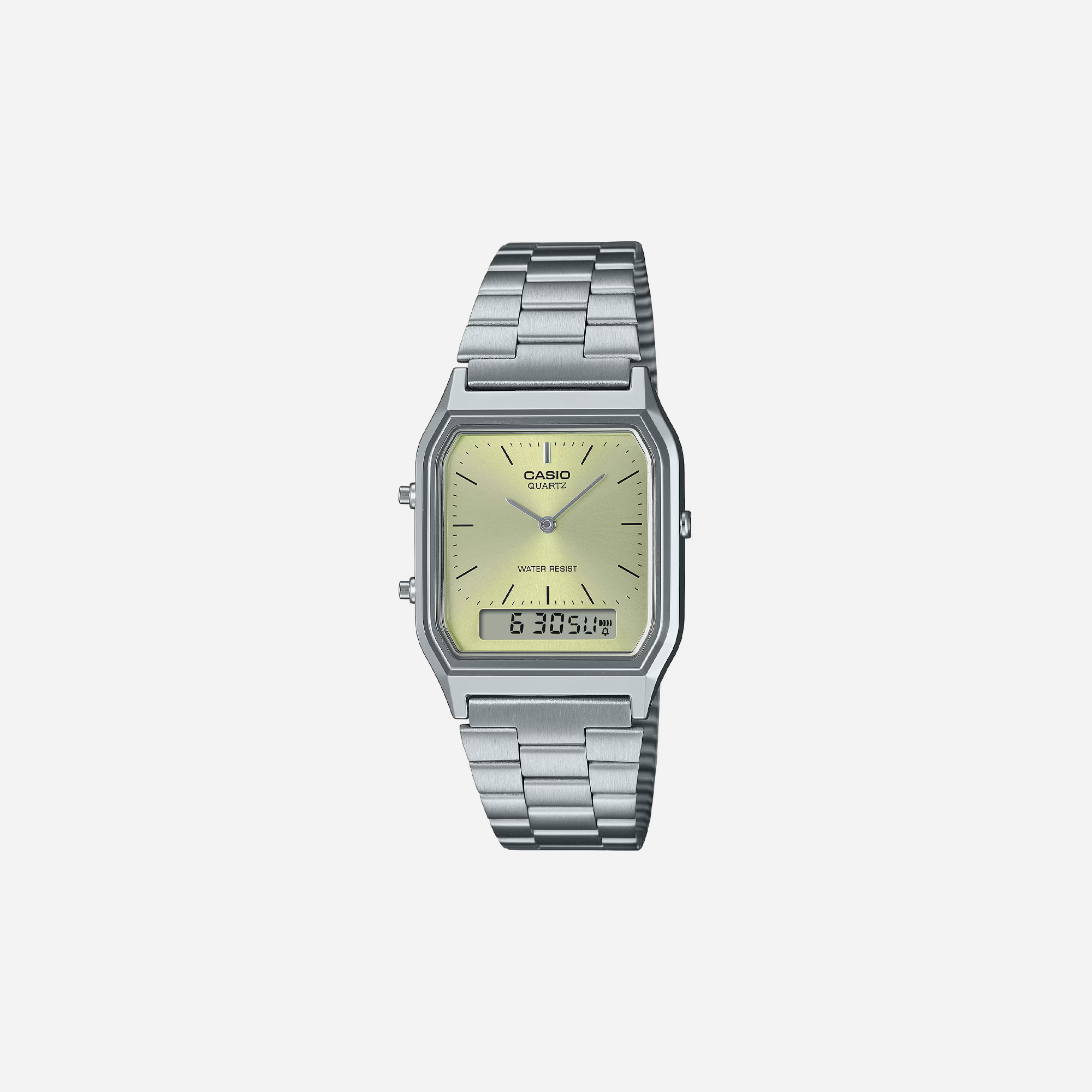 Casio Vintage AQ-230A-9AMQYDF Quartz Green Dial Analog-Digital Stainless