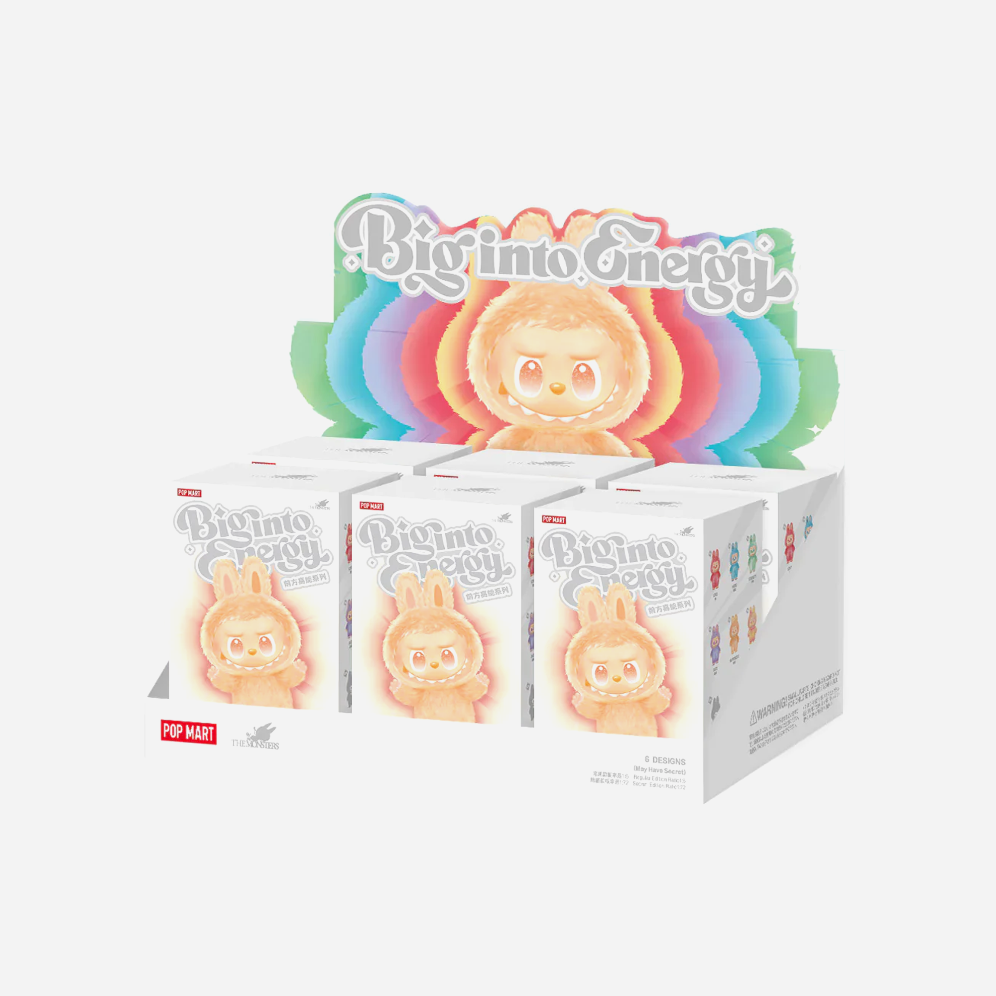 Pop Mart Labubu The Monsters Big Into Energy Series Vinyl Plush Pendant Sealed Case (Pack of 6)