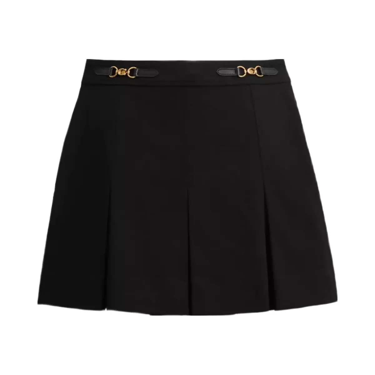 Coach Sculpted C Pleated Skirt In Recycled Polyester in Black