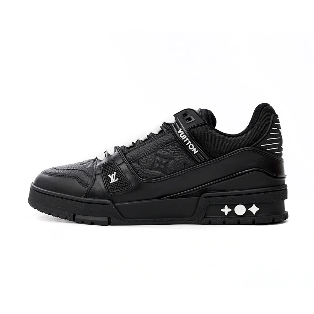 Louis Vuitton Trainer Sneaker Embossed Monogram - Black