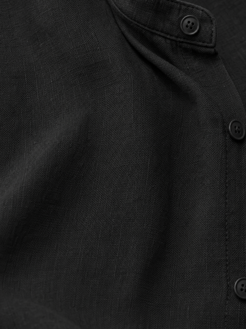CAPRI LINEN SUMMER SHIRT BLACK