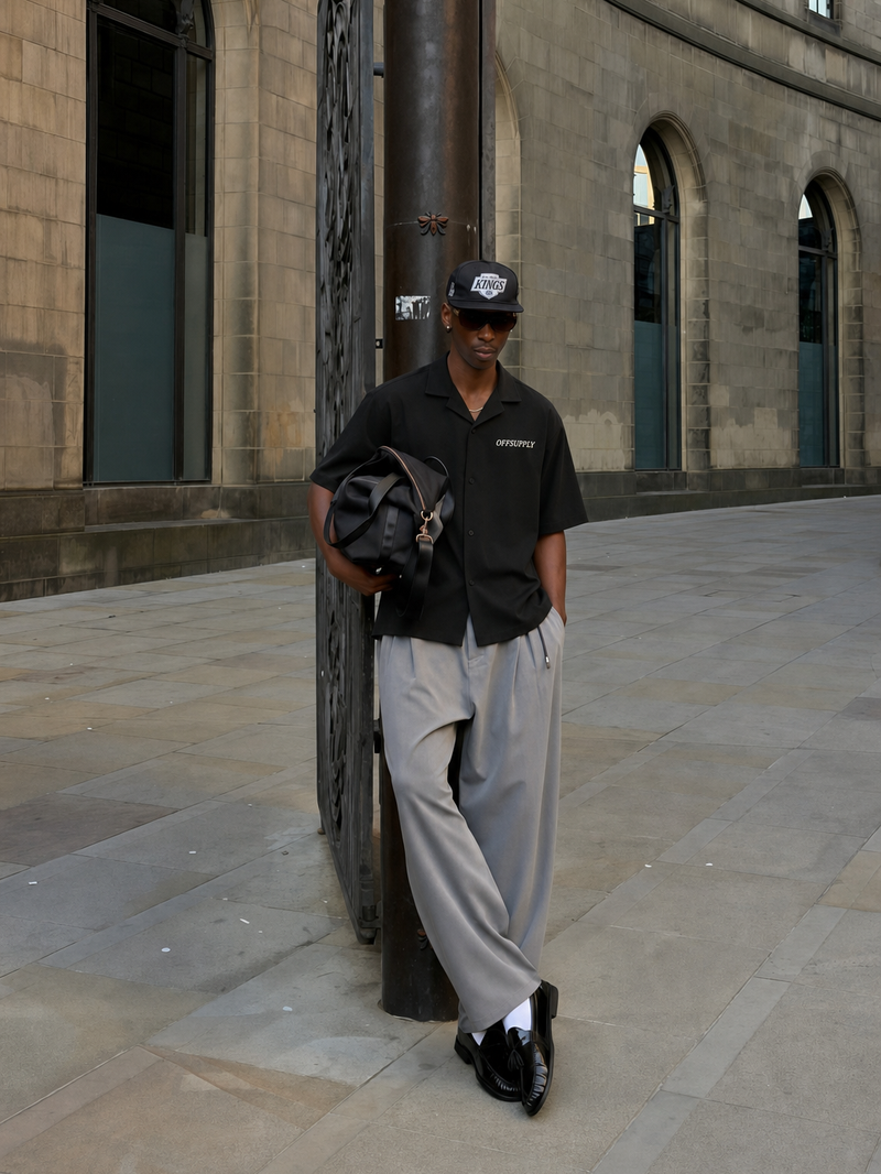 BASIC BLACK BOWLING SHIRT