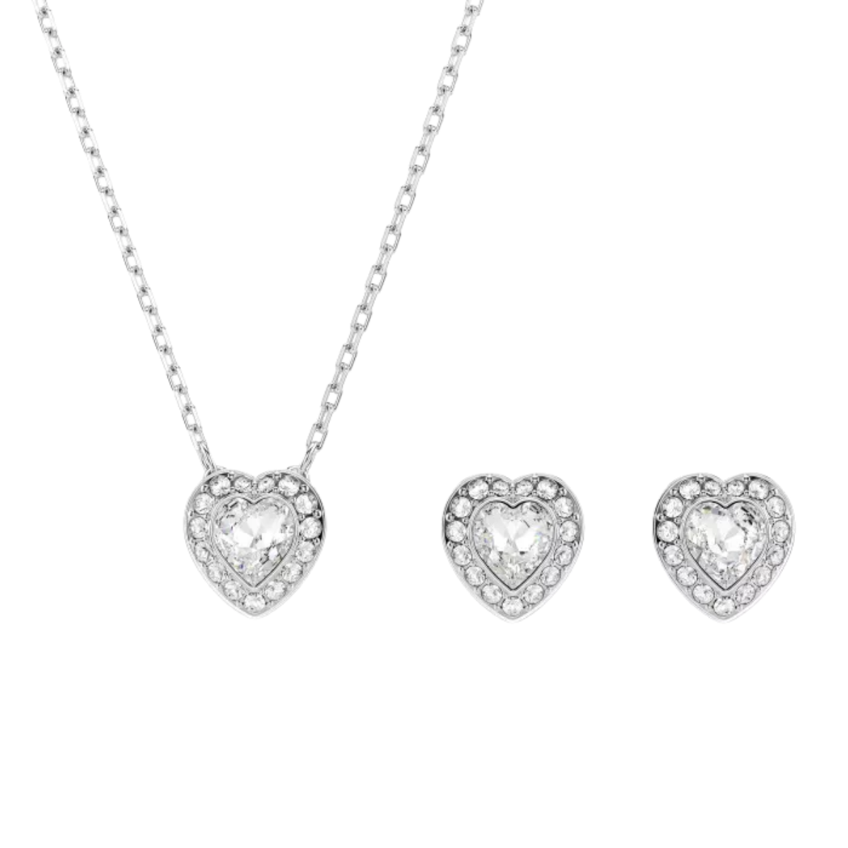 Swarovski® 'ss25 Capsule' Women's Base Metal Set: Necklace + Earrings - Silver 5720849