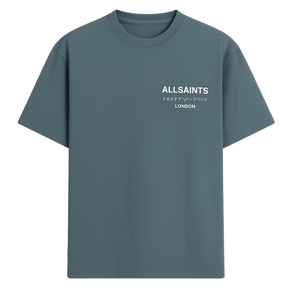 All Saints Underground Logo Oversized Fit Crew-Neck T-Shirt