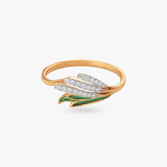 Verdant Wing Diamond Ring