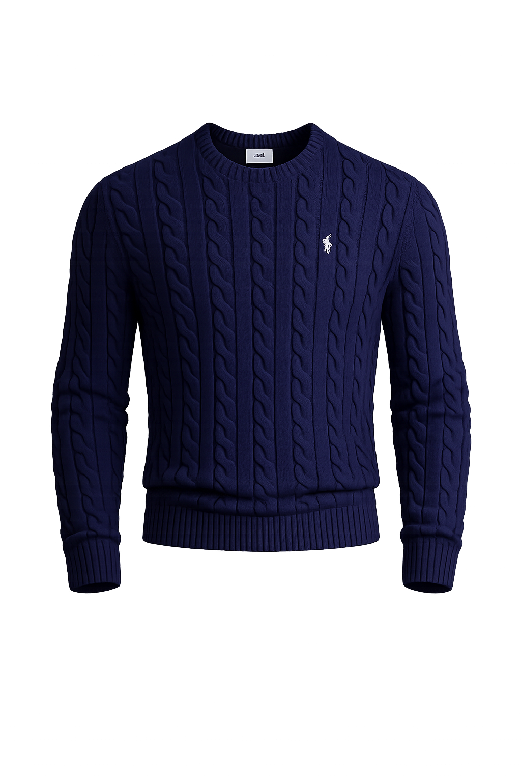 Polo Ralph Lauren navy blue cotton cable-knit jumper