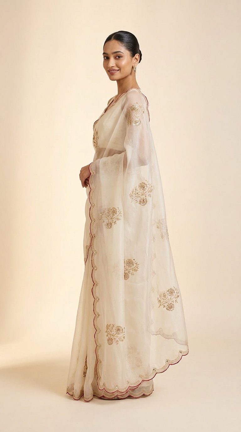Royal Neelam Banarasi Silk Saree With Silver Zari Border