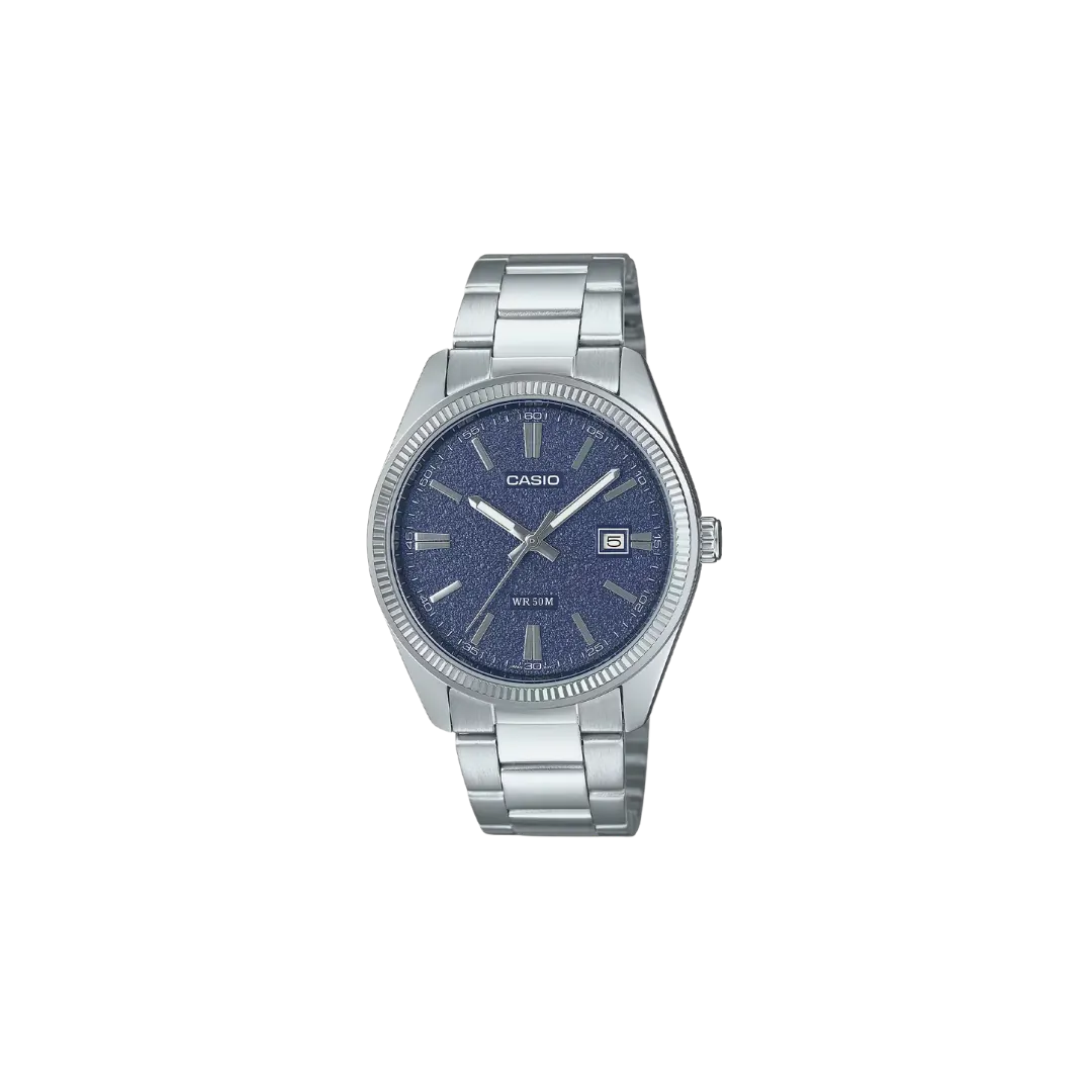 Casio Standard Analog Blue Dial MTP-1302DA-2A1V Stainless Steel Watch