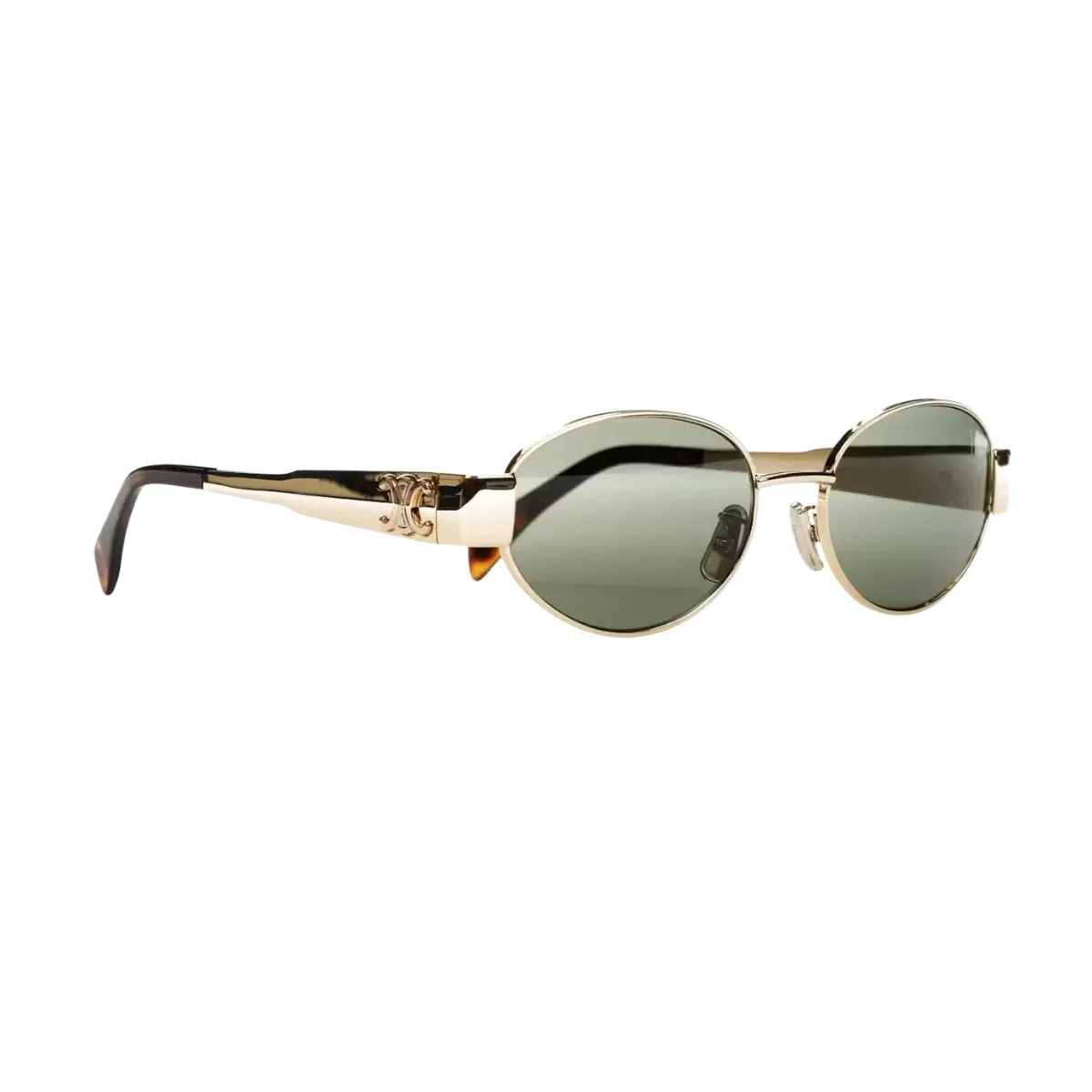 Celine Triomphe Metal 01 Sunglasses Gold/Green