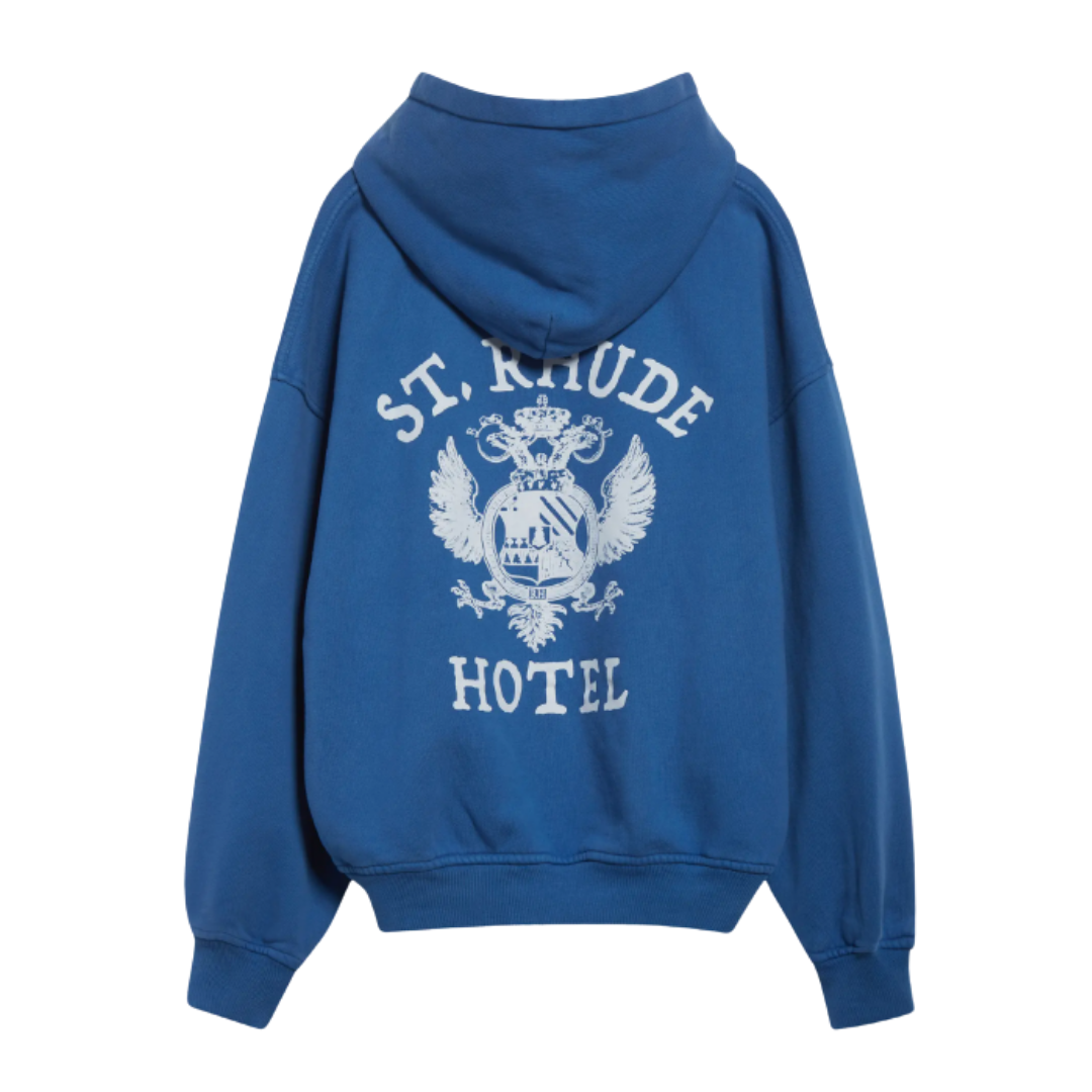 St. Rhude Seal Fleece Graphic Hoodie Royal Blue