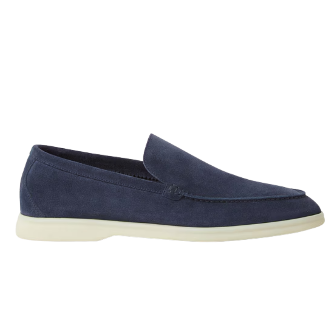 Loro Piana Summer Walk Loafer Dark Deep Sea (W1jt)
