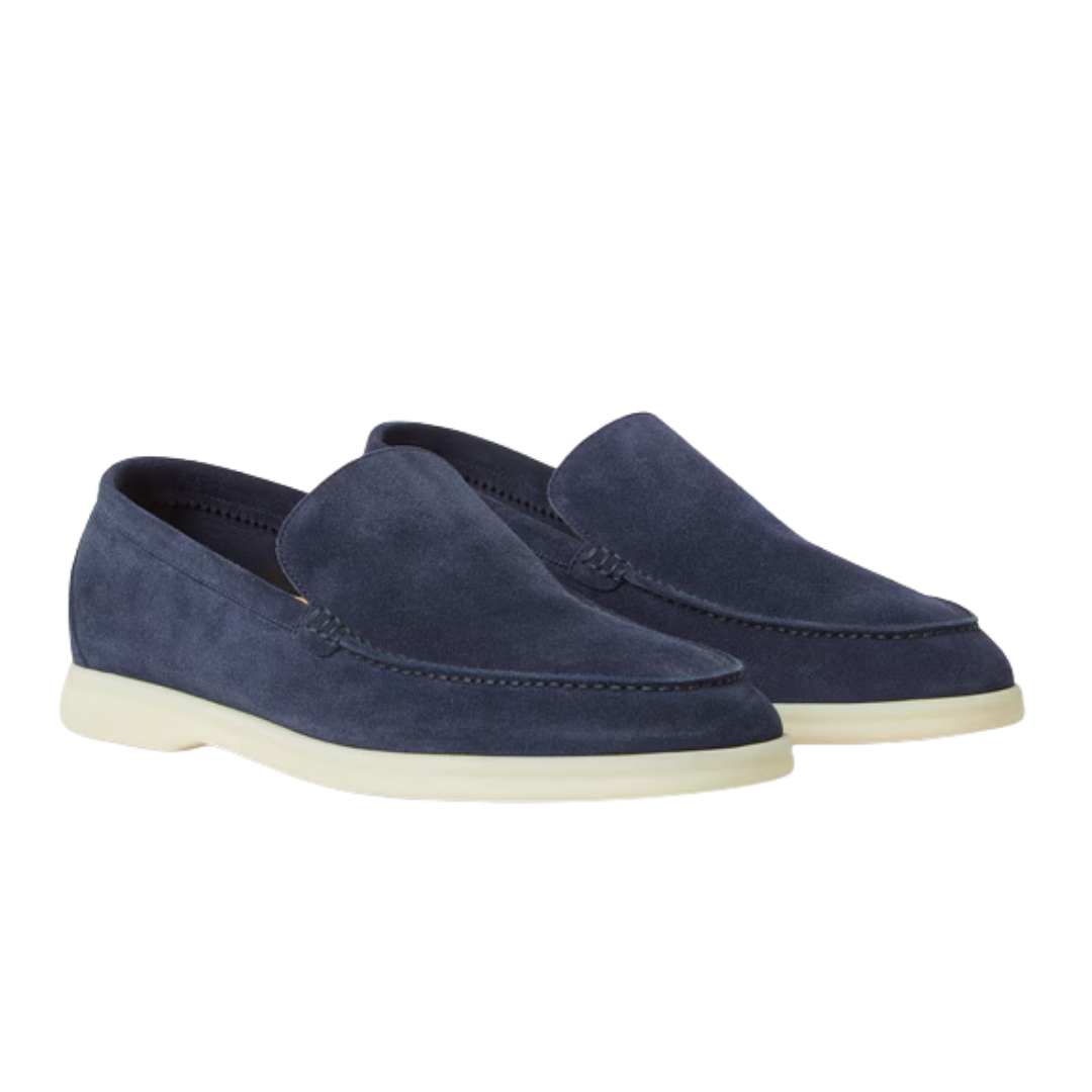 Loro Piana Summer Walk Loafer Dark Deep Sea (W1jt)