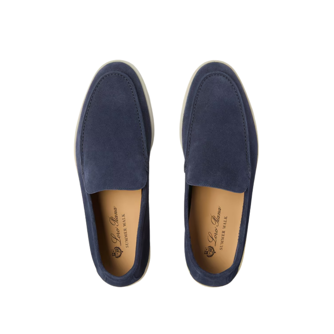 Loro Piana Summer Walk Loafer Dark Deep Sea (W1jt)