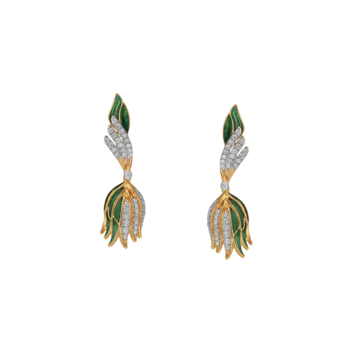 Dancing Wing Diamond Drop Earrings