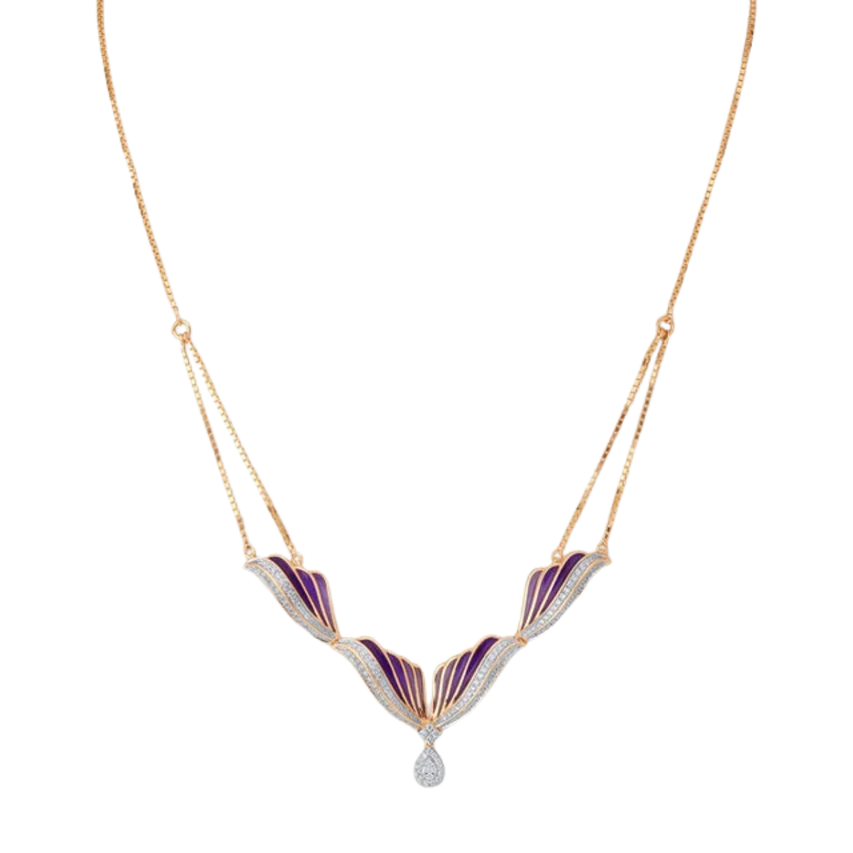 Wing Crest Diamond Necklace