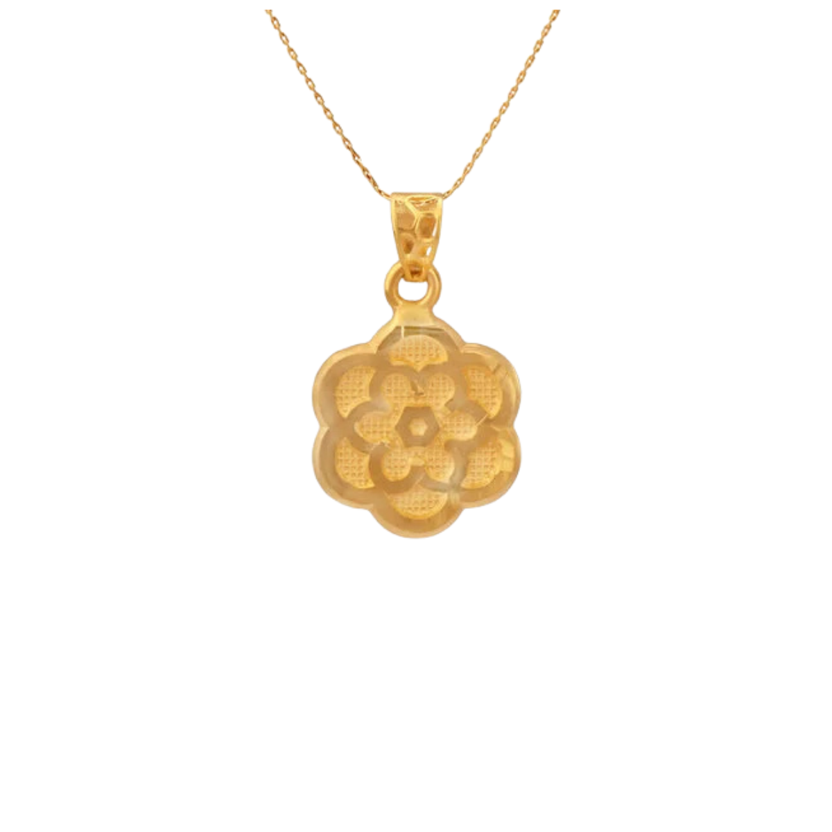 Layered Blossom Gold Pendant For Kids