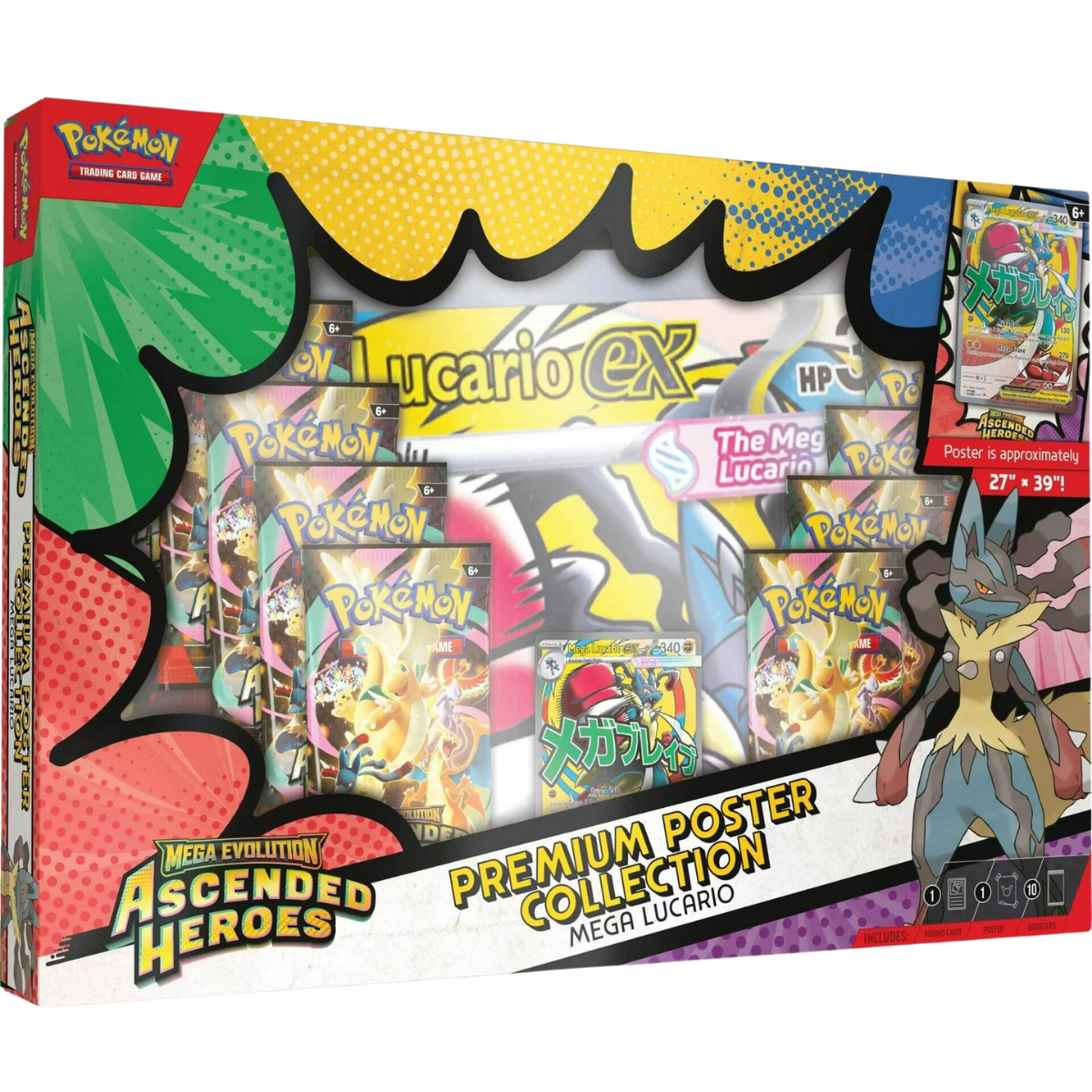 PokéMon Tcg Mega Evolution Ascended Heroes Premium Poster Collection Mega Lucario