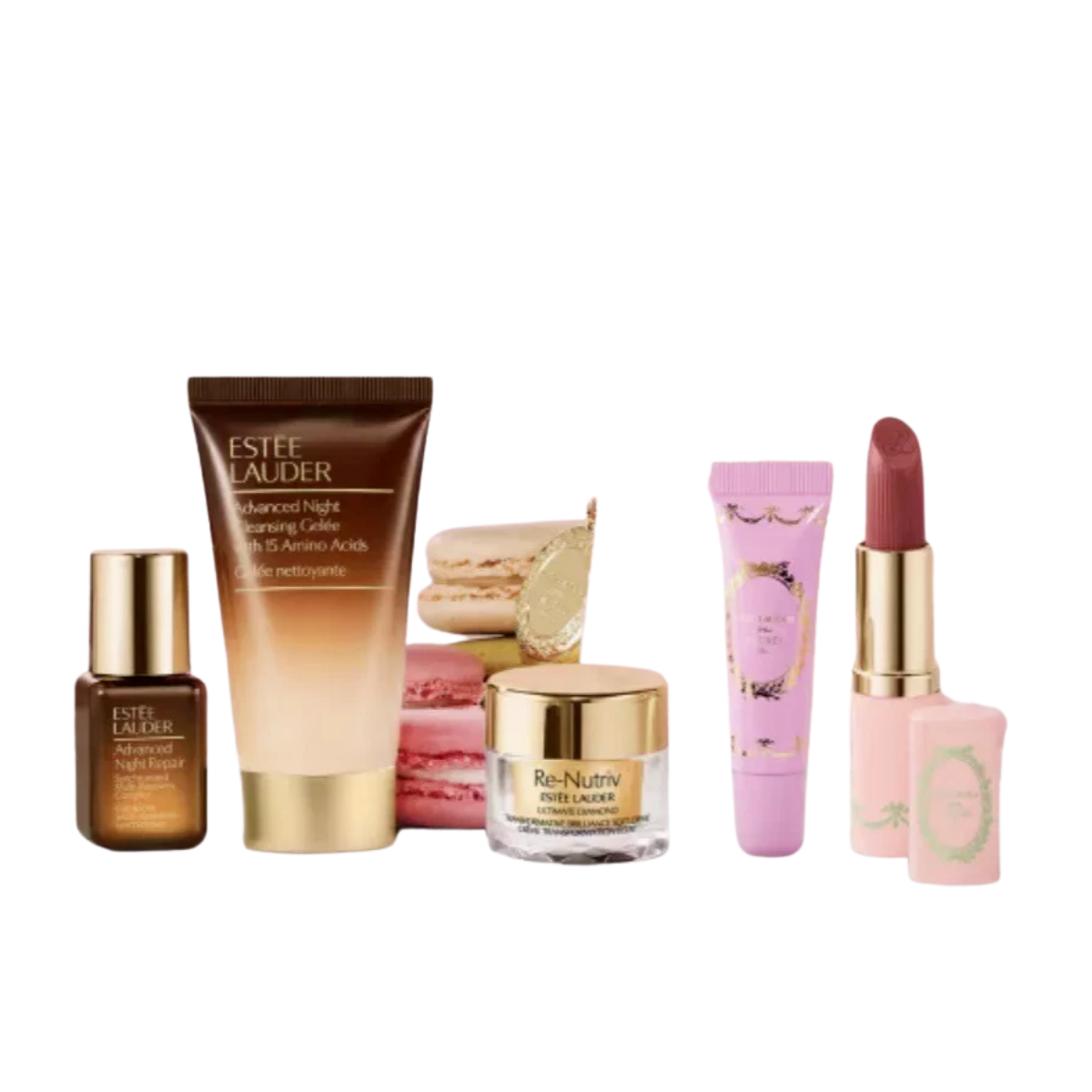 Estee Lauder X Laduree 6 Pcs Gift Set Re-Nutriv Ultimate Diamond Skincare Makeup