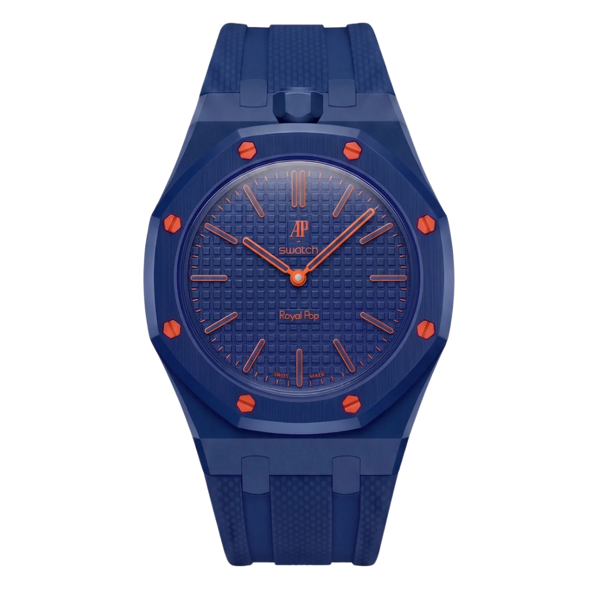 Swatch x Audemars Piguet AP - Royal Pop “Orenji Hach” - (Aftermarket Wrist Band Included)